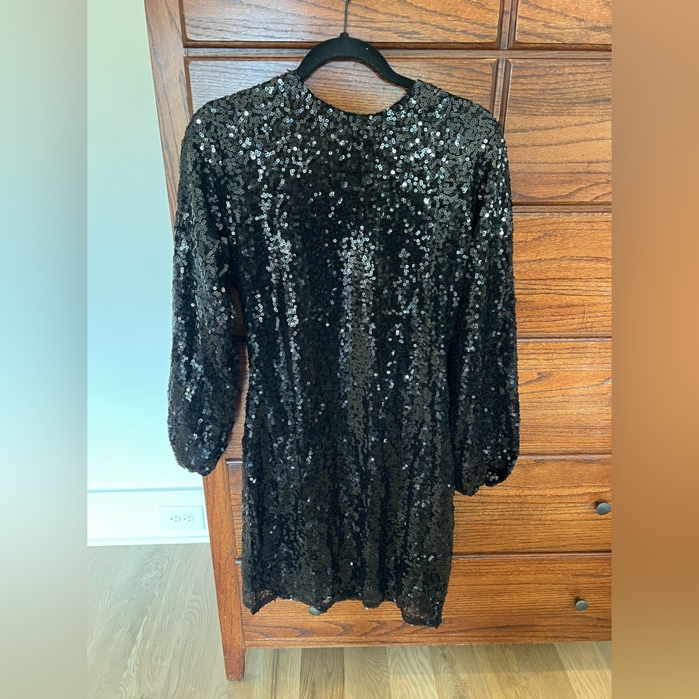 NWT Black Sequin Mini Party Dress